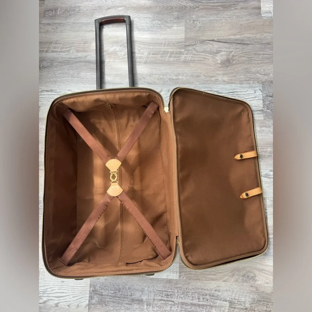 Louis Vuitton Brown and Tan Monogram Suitcase